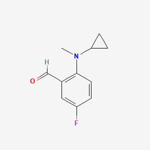 molecular formula C11H12FNO B1517493 2-[Cyclopropyl(methyl)amino]-5-fluorobenzaldehyde CAS No. 1096786-01-4