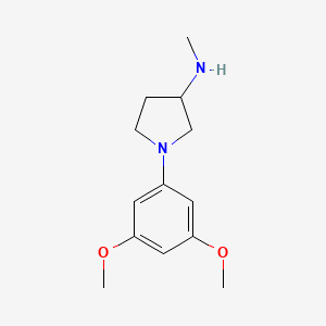 molecular formula C13H20N2O2 B1517496 1-(3,5-二甲氧基苯基)-N-甲基吡咯烷-3-胺 CAS No. 1096807-10-1