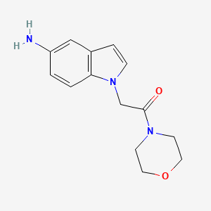 molecular formula C14H17N3O2 B1517501 2-(5-amino-1H-indol-1-yl)-1-(morpholin-4-yl)ethan-1-one CAS No. 1097161-86-8