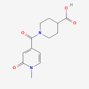 molecular formula C13H16N2O4 B1517508 1-(1-甲基-2-氧代-1,2-二氢吡啶-4-羰基)哌啶-4-羧酸 CAS No. 1098365-93-5