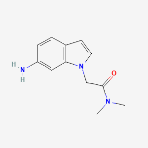 molecular formula C12H15N3O B1517514 2-(6-氨基-1H-吲哚-1-基)-N,N-二甲基乙酰胺 CAS No. 1095532-40-3
