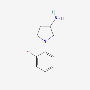 molecular formula C10H13FN2 B1517522 1-(2-Fluorophenyl)pyrrolidin-3-amine CAS No. 1096836-33-7