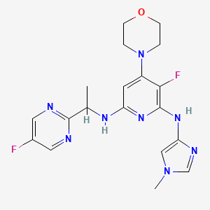 2,6-Pyridinediamine, 3-fluoro-N6-[1-(5-fluoro-2-pyrimidinyl)ethyl]-N2-(1-methyl-1H-imidazol-4-yl)-4-(4-morpholinyl)-