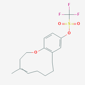 Methanesulfonic acid, 1,1,1-trifluoro-, (4E)-2,3,6,7,8,9-hexahydro-4-Methyl-1-benzoxacycloundecin-11-yl ester