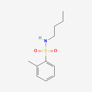 molecular formula C11H17NO2S B15175319 N-Butyl-o-toluenesulphonamide CAS No. 71436-88-9