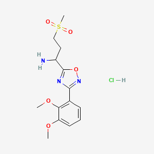 1-[3-(2,3-Dimethoxyphenyl)-1,2,4-oxadiazol-5-yl]-3-methanesulfonylpropan-1-amine hydrochloride