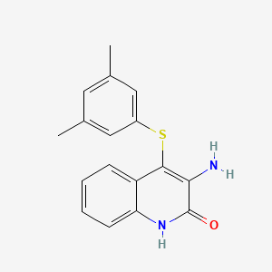 2(1H)-Quinolinone, 3-amino-4-((3,5-dimethylphenyl)thio)-