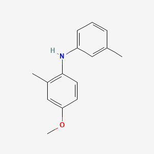 molecular formula C15H17NO B15175398 Benzenamine, 4-methoxy-2-methyl-N-(3-methylphenyl)- CAS No. 93072-06-1