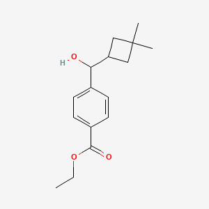 molecular formula C16H22O3 B15175426 Ethyl 4-[(3,3-dimethylcyclobutyl)-hydroxymethyl]benzoate 