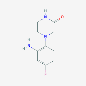 molecular formula C10H12FN3O B1517552 4-(2-Amino-4-fluorophenyl)piperazin-2-one CAS No. 1019581-56-6
