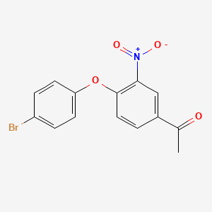 molecular formula C14H10BrNO4 B1517554 1-(4-(4-Bromophenoxy)-3-nitrophenyl)ethanone CAS No. 1019529-86-2