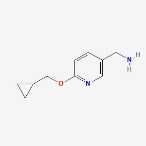 molecular formula C10H14N2O B1517555 [6-(Cyclopropylmethoxy)pyridin-3-yl]methanamine CAS No. 1019590-18-1