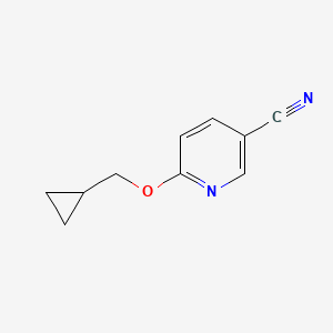 molecular formula C10H10N2O B1517558 6-(环丙基甲氧基)吡啶-3-腈 CAS No. 1019546-41-8