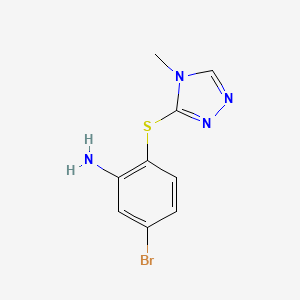 molecular formula C9H9BrN4S B1517572 5-bromo-2-[(4-methyl-4H-1,2,4-triazol-3-yl)sulfanyl]aniline CAS No. 1019441-45-2