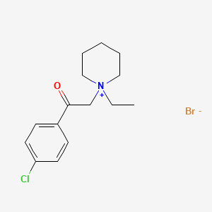 1-[2-(4-Chlorophenyl)-2-oxoethyl]-1-ethylpiperidin-1-ium bromide