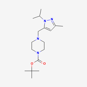 tert-butyl 4-[[3-methyl-1-(propan-2-yl)-1H-pyrazol-5-yl]methyl]piperazine-1-carboxylate