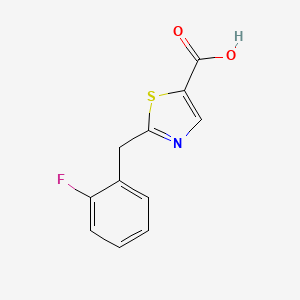 molecular formula C11H8FNO2S B1517578 2-[(2-Fluorophenyl)methyl]-1,3-thiazole-5-carboxylic acid CAS No. 1018297-66-9