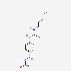 molecular formula C14H22N4O2 B15176006 1-[4-(2-Formylhydrazinyl)phenyl]-3-hexylurea CAS No. 86700-39-2