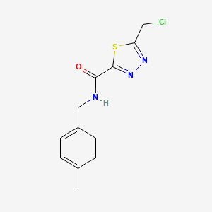 molecular formula C12H12ClN3OS B1517602 5-(氯甲基)-N-(4-甲基苄基)-1,3,4-噻二唑-2-甲酰胺 CAS No. 1000932-24-0