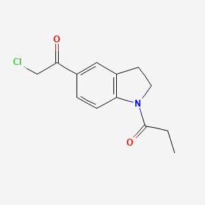 1-[5-(2-chloroacetyl)-2,3-dihydro-1H-indol-1-yl]propan-1-one