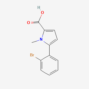 molecular formula C12H10BrNO2 B1517607 5-(2-溴苯基)-1-甲基-1H-吡咯-2-羧酸 CAS No. 1049131-96-5