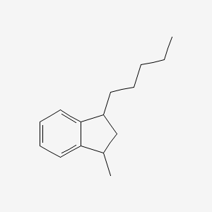 molecular formula C15H22 B15176075 1-Methyl-3-pentylindan CAS No. 85721-18-2