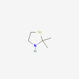 molecular formula C5H11NSe B15176087 Selenazolidine, 2,2-dimethyl- CAS No. 6474-13-1