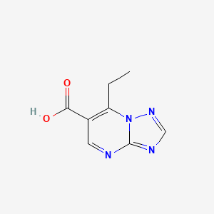 molecular formula C8H8N4O2 B1517609 7-Ethyl-[1,2,4]triazolo[1,5-a]pyrimidine-6-carboxylic acid CAS No. 1049606-50-9