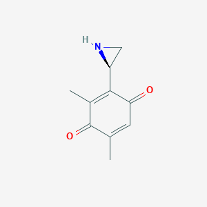 molecular formula C10H11NO2 B15176114 2-Aziridinyl-3,5-dimethyl-1,4-benzoquinone CAS No. 173069-91-5