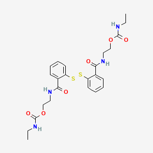 molecular formula C24H30N4O6S2 B15176126 2,2'-Dithiobis(N-(2-(N-ethylcarbamoyl)oxy)ethyl)benzamide) CAS No. 98064-12-1