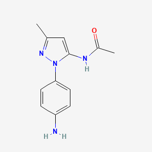 molecular formula C12H14N4O B1517616 N-[1-(4-aminophenyl)-3-methyl-1H-pyrazol-5-yl]acetamide CAS No. 105602-27-5