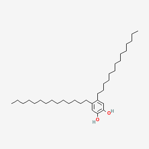 molecular formula C34H62O2 B15176161 4,5-Ditetradecylpyrocatechol CAS No. 85252-29-5