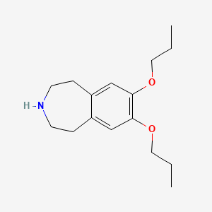 molecular formula C16H25NO2 B1517624 7,8-dipropoxy-2,3,4,5-tetrahydro-1H-3-benzazepine CAS No. 1050886-70-8