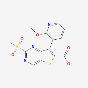 Methyl 7-(2-methoxypyridin-3-yl)-2-methylsulfonylthieno[3,2-d]pyrimidine-6-carboxylate