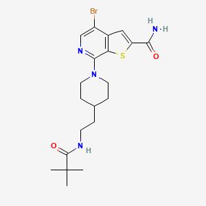 4-Bromo-7-(4-(2-pivalamidoethyl)piperidin-1-yl)thieno[2,3-c]pyridine-2-carboxamide