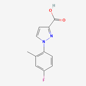 molecular formula C11H9FN2O2 B1517634 1-(4-氟-2-甲基苯基)-1H-吡唑-3-羧酸 CAS No. 1152536-04-3