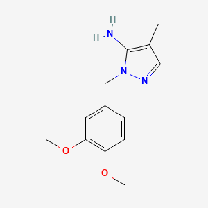 B1517642 1-[(3,4-dimethoxyphenyl)methyl]-4-methyl-1H-pyrazol-5-amine CAS No. 1152526-79-8