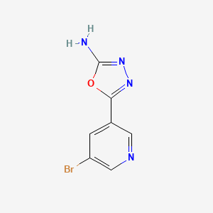 molecular formula C7H5BrN4O B1517646 5-(5-Bromopyridin-3-yl)-1,3,4-oxadiazol-2-amine CAS No. 1039851-68-7