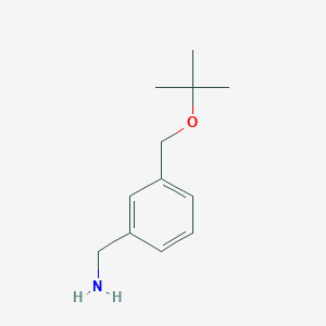molecular formula C12H19NO B1517647 {3-[(Tert-butoxy)methyl]phenyl}methanamine CAS No. 538321-84-5