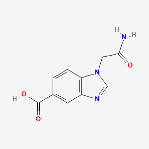 1-(carbamoylmethyl)-1H-1,3-benzodiazole-5-carboxylic acid