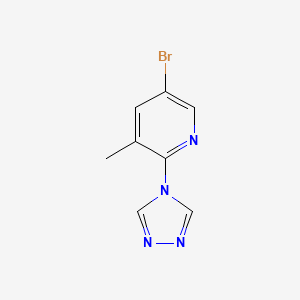 molecular formula C8H7BrN4 B1517657 5-Bromo-3-methyl-2-(4H-1,2,4-triazol-4-YL)pyridine CAS No. 1082766-52-6