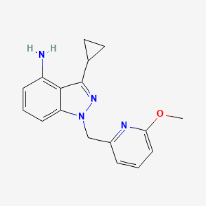 3-Cyclopropyl-1-[(6-methoxypyridin-2-yl)methyl]indazol-4-amine