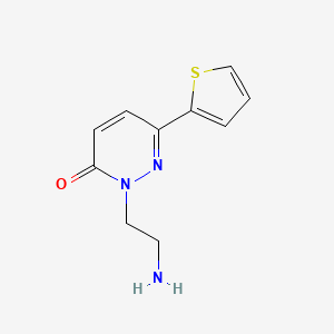 molecular formula C10H11N3OS B1517667 2-(2-Aminoethyl)-6-thiophen-2-ylpyridazin-3-one CAS No. 1105192-79-7