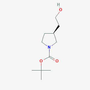 molecular formula C11H21NO3 B1517669 (S)-tert-Butyl-3-(2-Hydroxyethyl)pyrrolidin-1-carboxylat CAS No. 389889-72-9