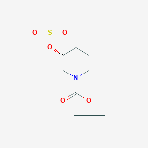 molecular formula C11H21NO5S B1517670 （R）-1-N-Boc-3-甲磺酰氧基哌啶 CAS No. 404577-34-0