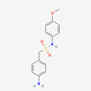 molecular formula C14H16N2O3S B1517674 1-(4-aminophenyl)-N-(4-methoxyphenyl)methanesulfonamide CAS No. 1040033-29-1