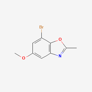 molecular formula C9H8BrNO2 B1517676 7-Bromo-2-methyl-1,3-benzoxazol-5-yl methyl ether CAS No. 1092352-82-3