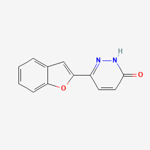 molecular formula C12H8N2O2 B1517679 6-(1-苯并呋喃-2-基)吡啶嗪-3-醇 CAS No. 851854-21-2