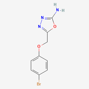molecular formula C9H8BrN3O2 B1517680 5-[(4-Bromophenoxy)methyl]-1,3,4-oxadiazol-2-amine CAS No. 1092282-71-7