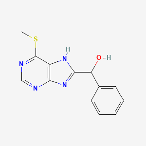 (6-(Methylthio)-9H-purin-8-yl)(phenyl)methanol